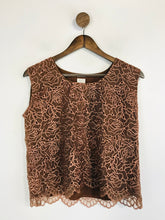 Load image into Gallery viewer, Saya Women&#39;s Floral Embroidered Tank Top | L UK14 | Brown
