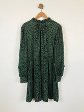 Load image into Gallery viewer, Warehouse Women&#39;s Patterned Long Sleeve A-Line Dress | L UK14 | Green
