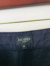 Load image into Gallery viewer, Hobbs Women&#39;s Linen Wide Leg Trousers | UK12 | Blue

