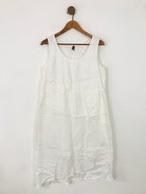 Load image into Gallery viewer, Stella Carakasi Women&#39;s Linen Sleeveless Midi A-Line Dress | M UK12 | White
