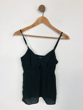 Load image into Gallery viewer, Madewell Women&#39;s Silk Bow Tank Top | US00 XS | Black
