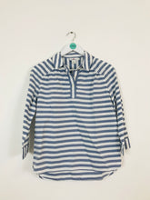 Load image into Gallery viewer, Vineyard Vines Women’s Striped Collared Shirt | 2 UK10 | Blue
