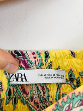 Load image into Gallery viewer, Zara Women’s Paisley Gathered Maxi Dress | M UK10-12 | Yellow
