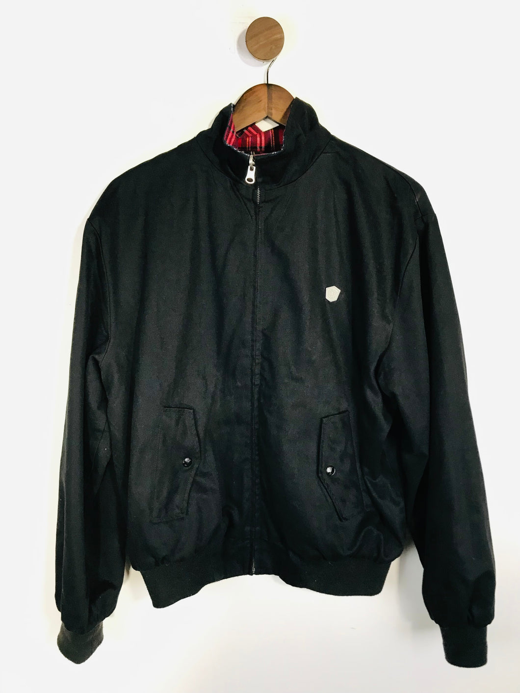 Long Clothing Men's Reversible plaid Bomber Jacket | M | Black