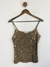Load image into Gallery viewer, Laura Ashley Women&#39;s Sequin Tank Top | UK10 | Brown
