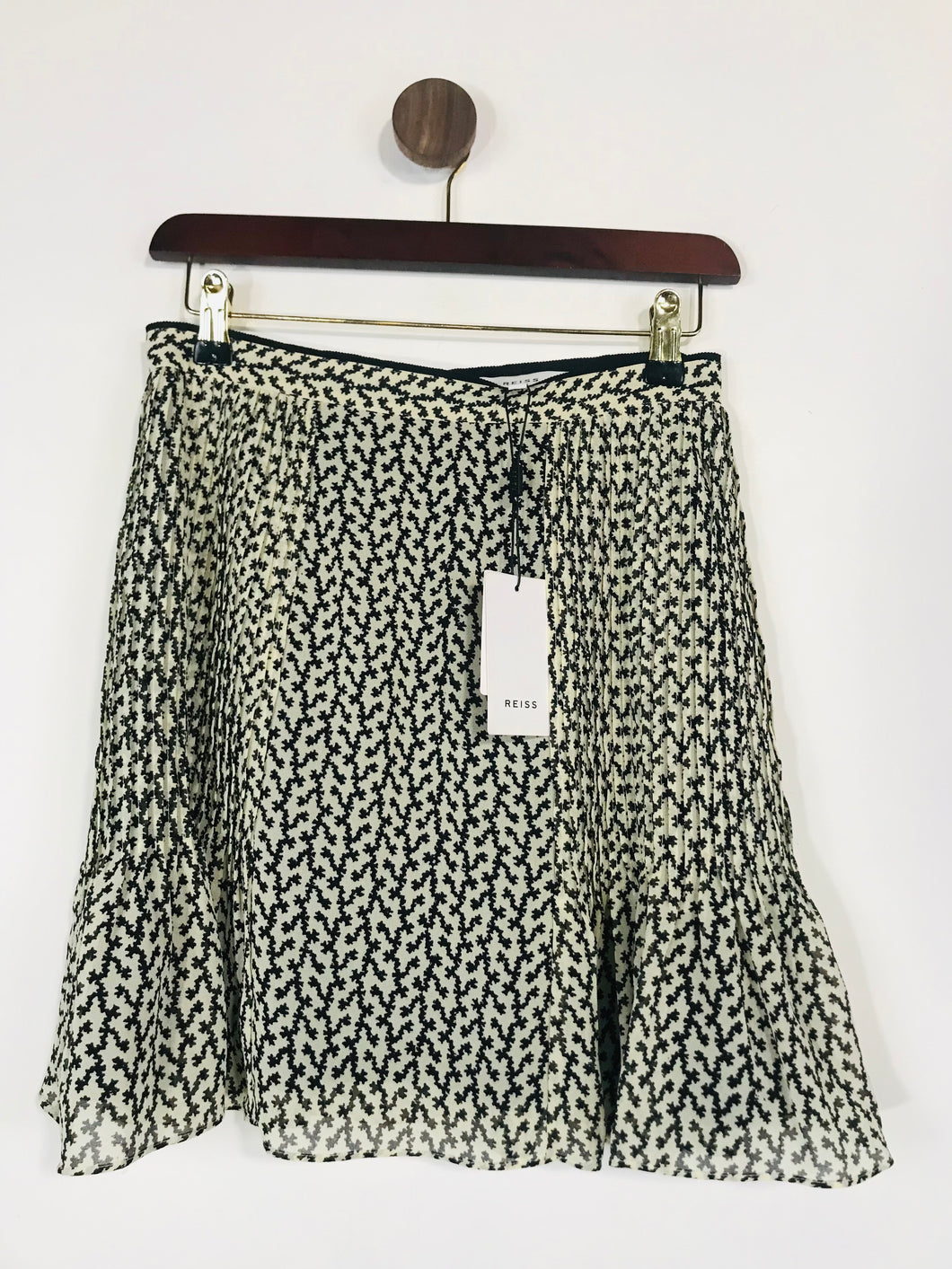 Reiss Women's Pleated A-Line Skirt NWT | UK8 | Beige