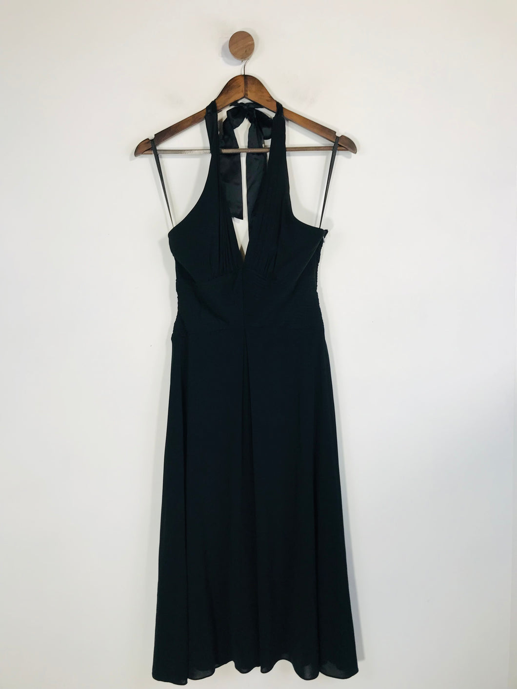 Coast Women's Halter Neck Pleated Mini Dress | UK10 | Black