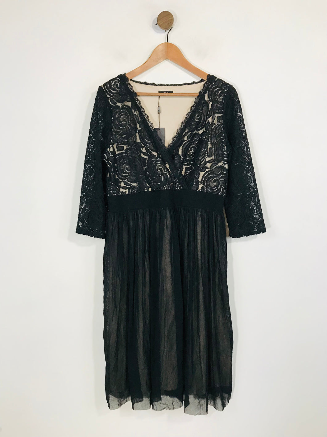 M&Co Women's Lace A-Line Dress NWT | UK16 | Black