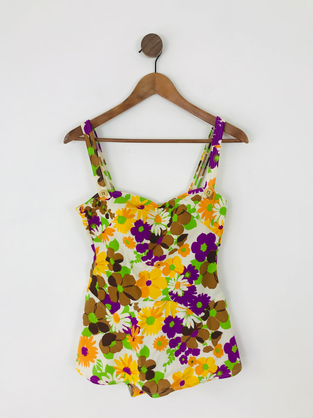 St Michael Women’s Floral Swimming Costume Swimsuit | 38 Bust UK14 | Multi