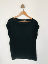 Load image into Gallery viewer, Mint Velvet Women&#39;s Round Neck T-Shirt | M UK10-12 | Black

