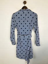 Load image into Gallery viewer, Boden Women&#39;s Polka Dot Striped Shirt Dress | UK12 | Blue
