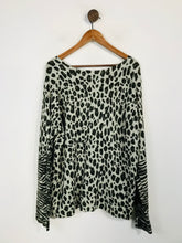 Load image into Gallery viewer, Live Unlimited Women&#39;s Leopard Print Jumper | UK14/16 | Grey
