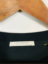 Load image into Gallery viewer, Zara Women&#39;s Contrast Faux Fur Sleeve Sweatshirt | M UK10-12 | Black
