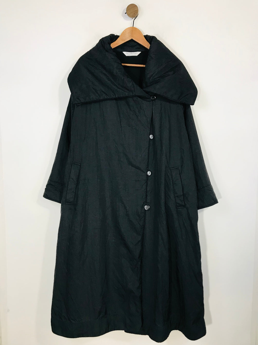 Yacco Maricard Women's High Neck Overcoat Coat | UK16 | Black