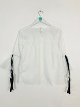 Load image into Gallery viewer, J Crew Women’s Gathered Sleeve Blouse | UK8 | White
