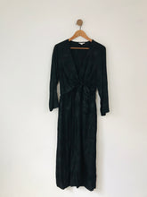 Load image into Gallery viewer, Topshop Women’s Long Sleeve Maxi Wrap Dress | UK14 Petite | Black
