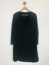Load image into Gallery viewer, Cos Women&#39;s Cowl Neck Long Sleeve Shift Dress | M UK10-12 | Black
