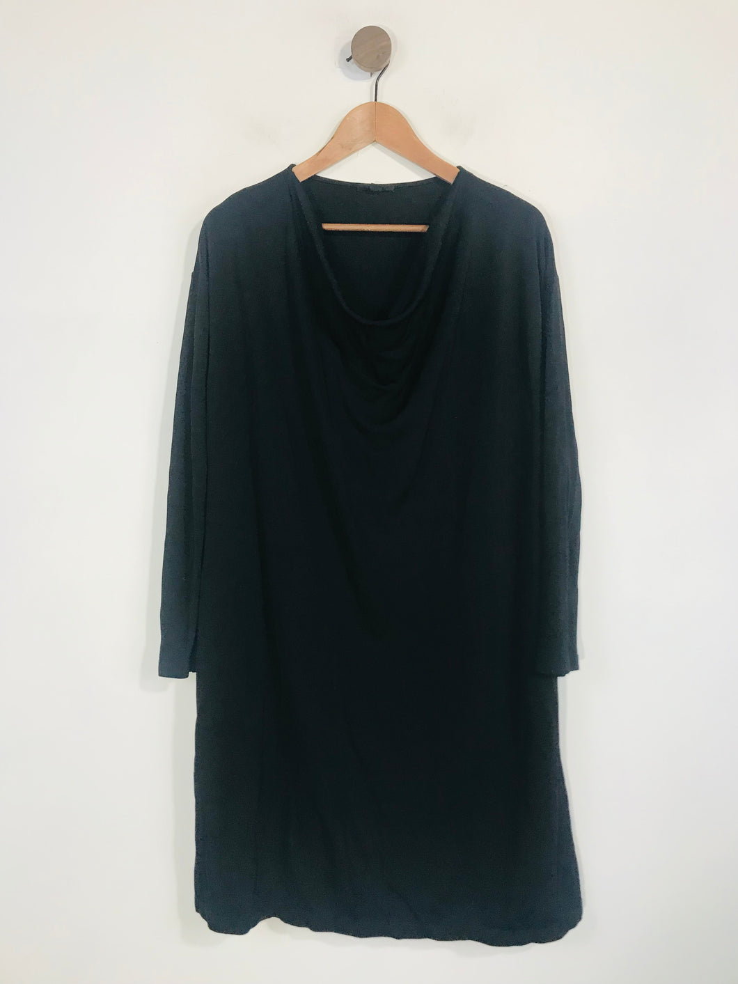 Cos Women's Cowl Neck Long Sleeve Shift Dress | M UK10-12 | Black ReThread Cos Women's Cowl Neck Long Sleeve Shift Dress | M UK10-12 | Black ReThread