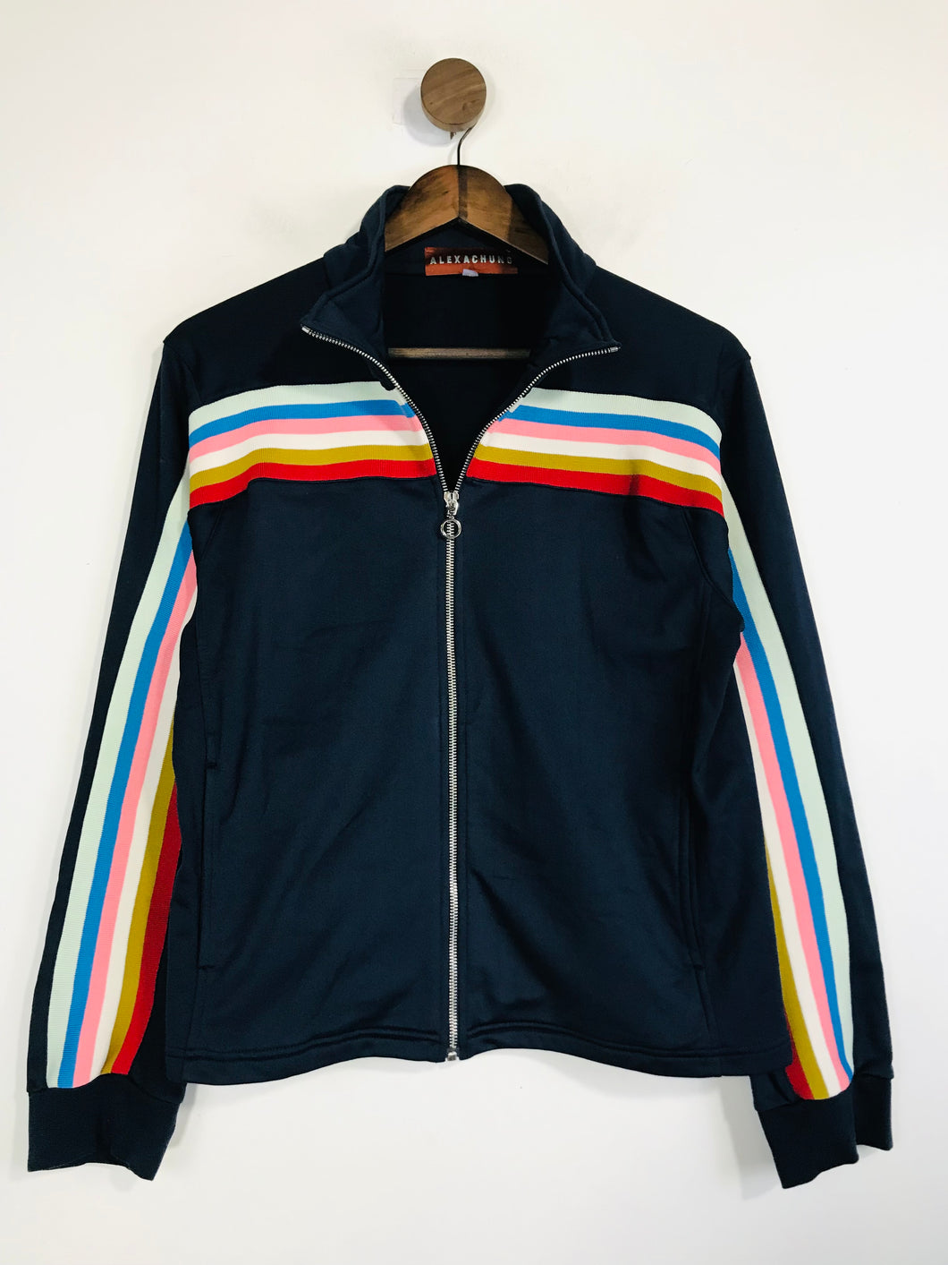 Alexa Chung Women's Striped Sports Jacket | L UK14 | Blue