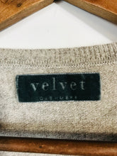 Load image into Gallery viewer, Velvet Cashmere Women&#39;s Cashmere V Neck Jumper | UK10 | Grey
