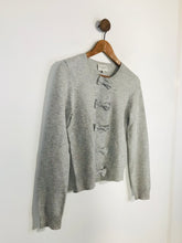 Load image into Gallery viewer, Eric Bompard Women&#39;s Cashmere Bow Tie Cardigan  | S UK8 | Grey
