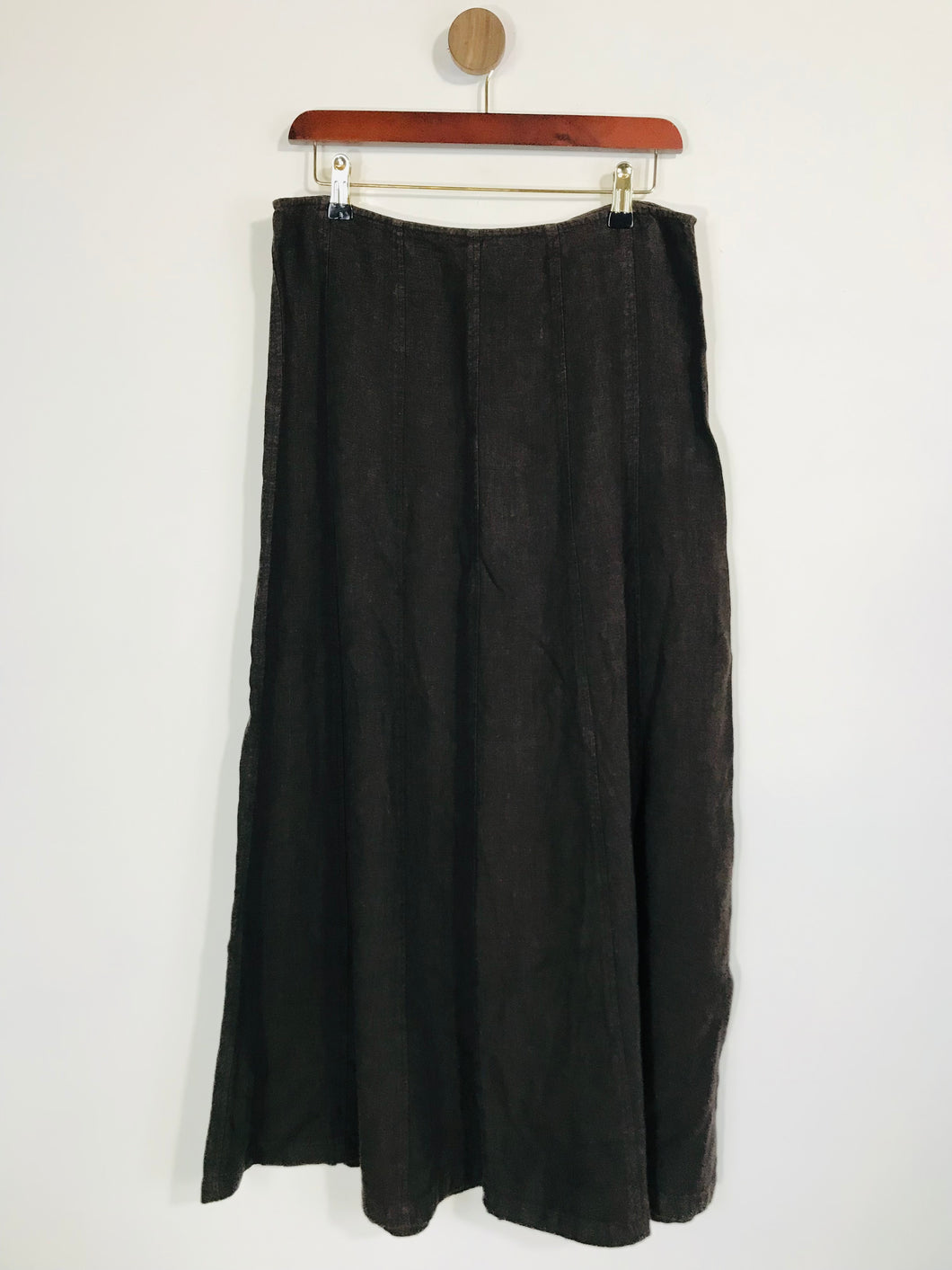 Hobbs Women's Linen Maxi Skirt | UK12 | Brown