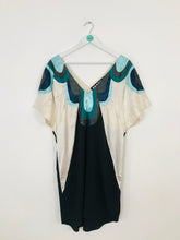 Load image into Gallery viewer, Carmakoma Women’s V-Neck Oversized Kaftan Dress | Plus Size S UK14-16 | White Multi
