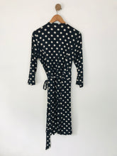 Load image into Gallery viewer, Hobbs Women&#39;s Polka Dot Long Sleeve Wrap Dress | UK12 | Blue
