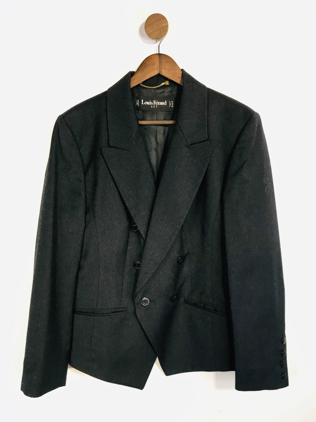 Louis Feraud Women's Wool Smart Blazer Jacket | EU40 UK12 | Black