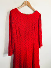 Load image into Gallery viewer, Biba Women&#39;s Lace Long Sleeve Sheath Dress | UK18 | Red
