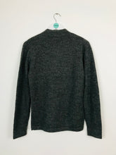 Load image into Gallery viewer, Alpa Wool Womens 100% Alpaca Knit Zip Up Jacket | UK12 | Grey
