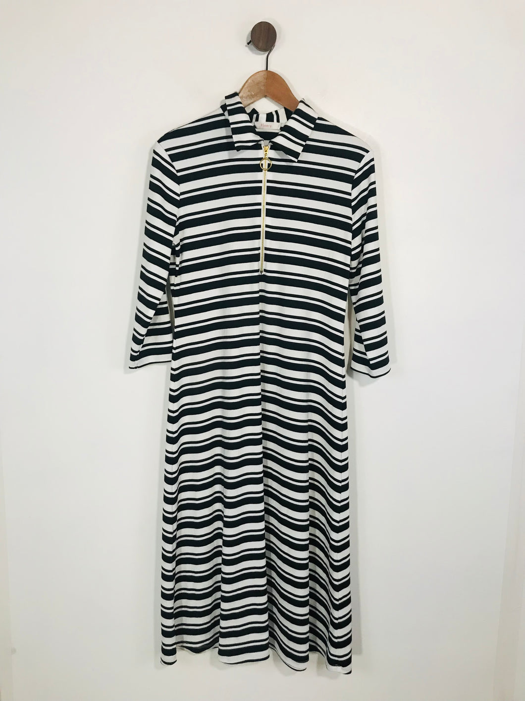 Finery Women's Striped Shirt style collar Maxi Dress | UK12 | Multicoloured