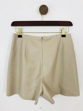 Load image into Gallery viewer, Zara Women&#39;s Faux Leather Skort Hot Short Shorts | S UK8 | Beige
