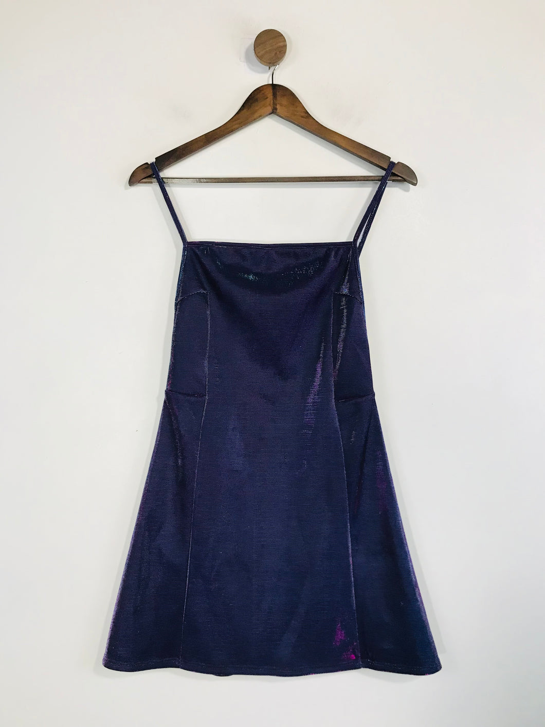 Urban Outfitters Women's Metallic A-Line Mini Dress | S UK8 | Purple ReThread Urban Outfitters Women's Metallic A-Line Mini Dress | S UK8 | Purple ReThread