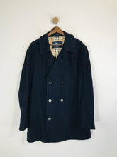 Load image into Gallery viewer, Burberry London Men&#39;s Wool Smart Overcoat | 54 | Blue
