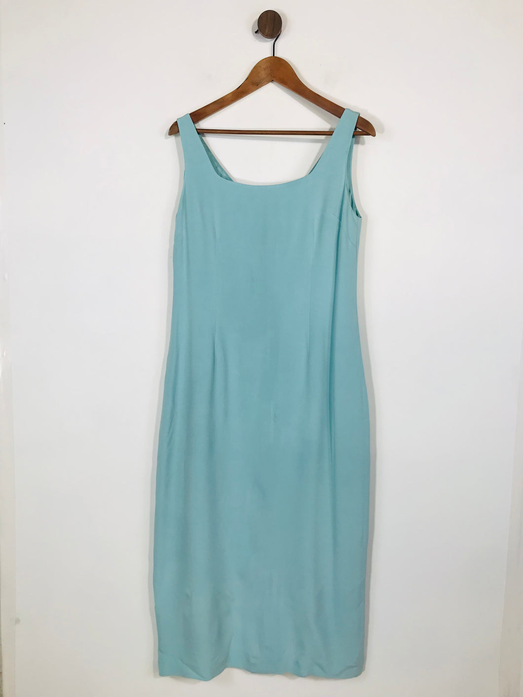August Silk Women's Silk Vintage Shift Dress | UK14 | Blue