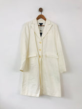 Load image into Gallery viewer, Gant Women&#39;s Linen Long Overcoat With Tags | L UK14 | White
