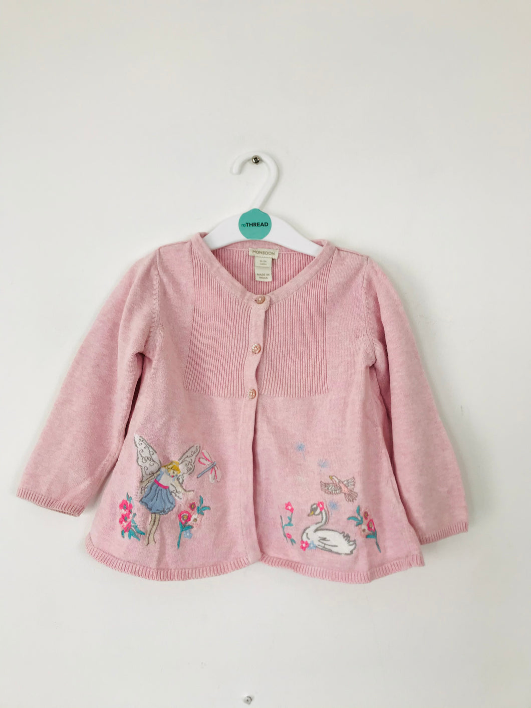 Monsoon Kid’s Embroidered Cardigan | 18-24 Months | Pink