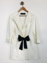 Load image into Gallery viewer, Zara Women&#39;s Collarless Belted Overcoat Coat | M UK10-12 | White
