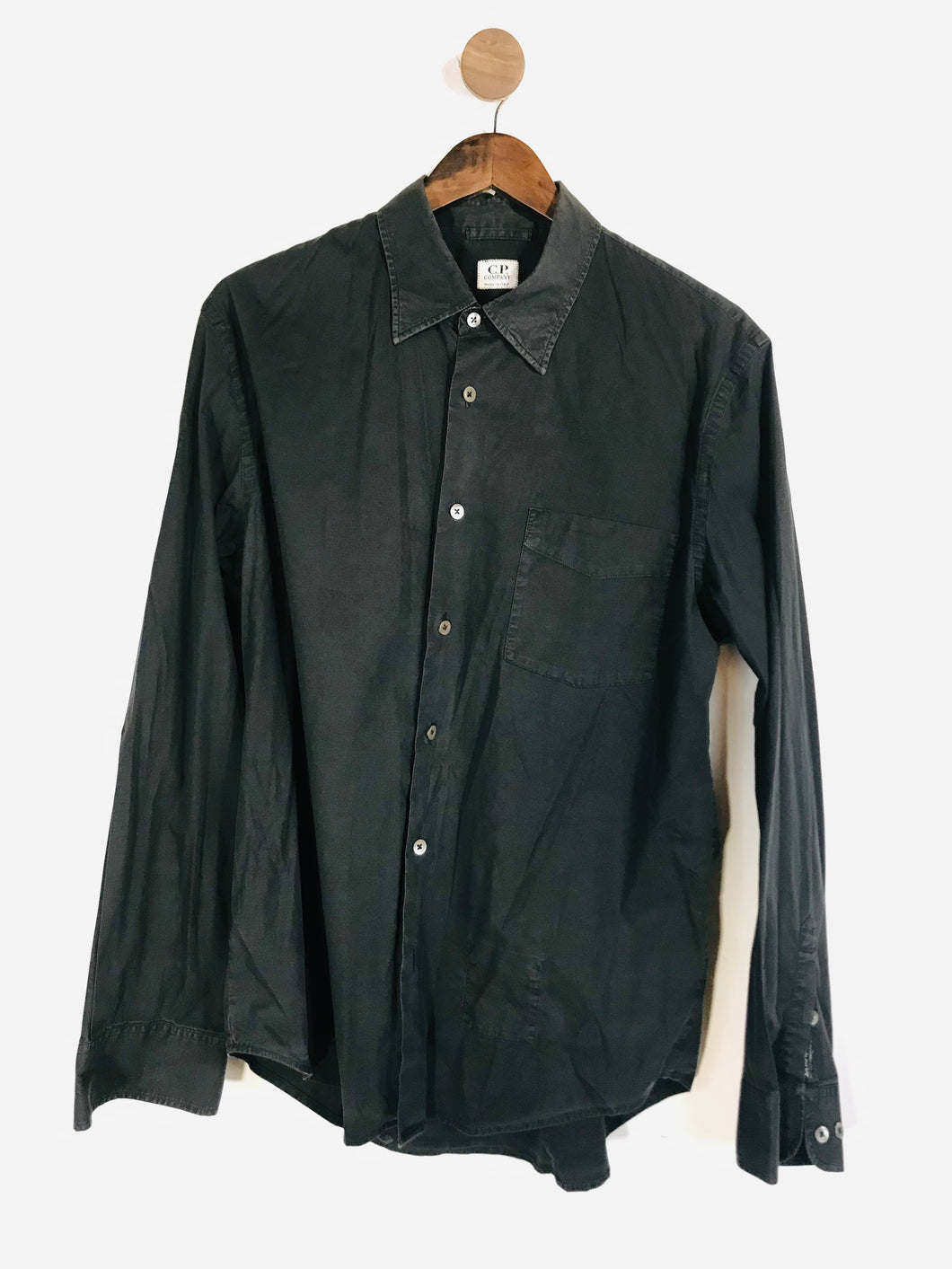 C.P. Company Men's Cotton Button-Up Shirt | 5 | Black