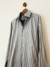 Load image into Gallery viewer, Boss Hugo Boss Men&#39;s Striped Button-Up Shirt | 16 | Blue
