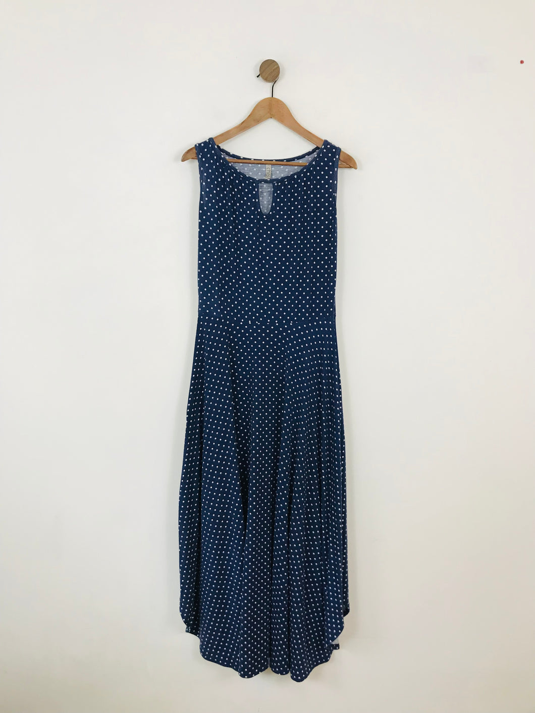 Chai Women's Polka Dot Jersey Maxi Dress | M UK10-12 | Blue