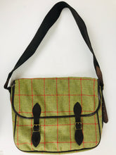 Load image into Gallery viewer, Hackett Men&#39;s Tweed Briefcase Satchel Bag | Large | Green

