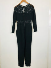 Load image into Gallery viewer, French Connection Women&#39;s Long Sleeve Lace Jumpsuit | UK12 | Black
