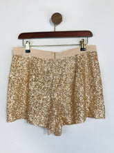 Load image into Gallery viewer, French Connection Women&#39;s Sequin Hot Pants Shorts | UK12 | Pink
