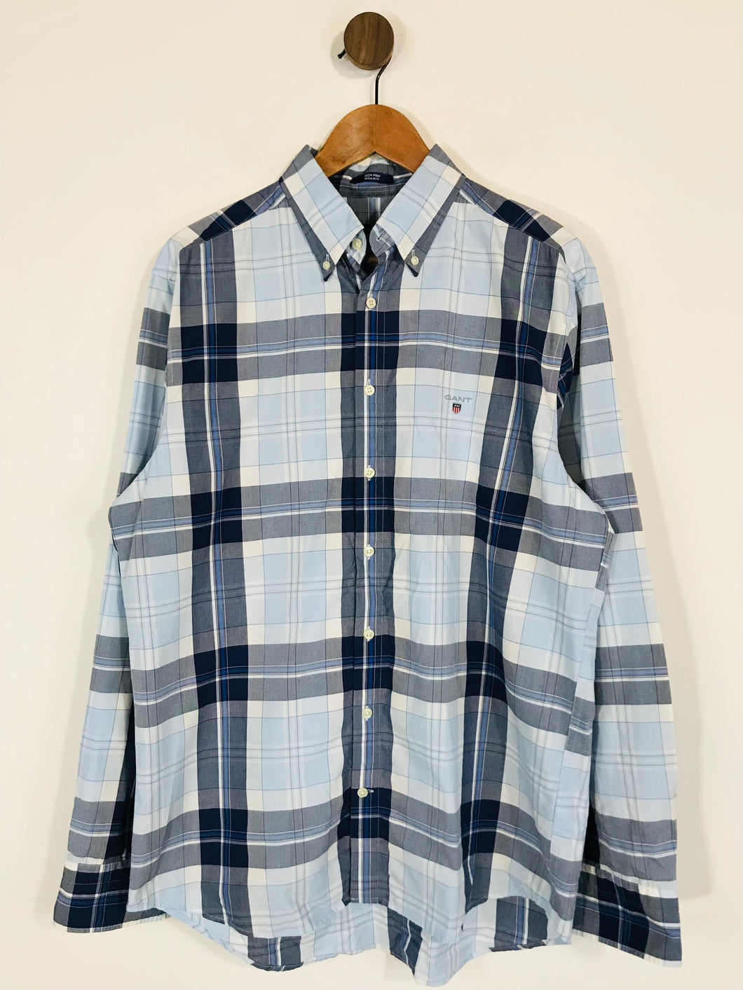 Gant Men's Check Button-Up Shirt | L | Blue