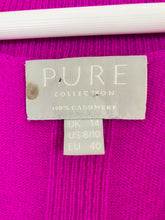Load image into Gallery viewer, Pure Collection Women’s Cashmere Knit V-Neck Jumper | UK14 | Purple
