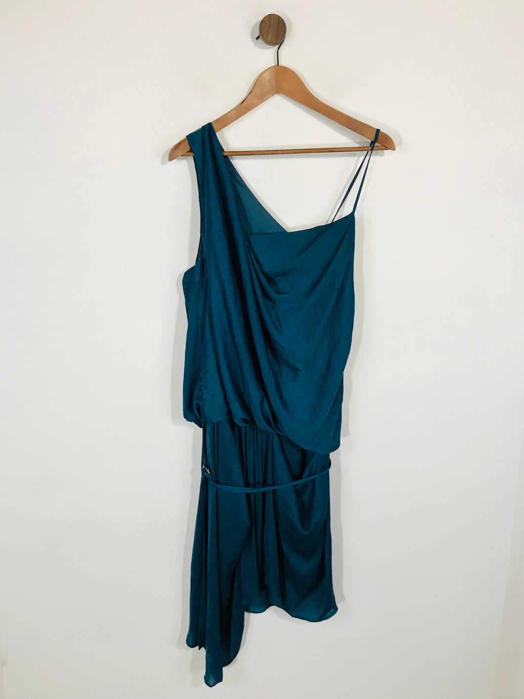 Helmut Lang Women's Asymmetrical Shift Dress | US6 UK10 | Blue
