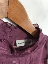 Load image into Gallery viewer, Warehouse Women&#39;s Sheer Blouse | S UK8 | Purple

