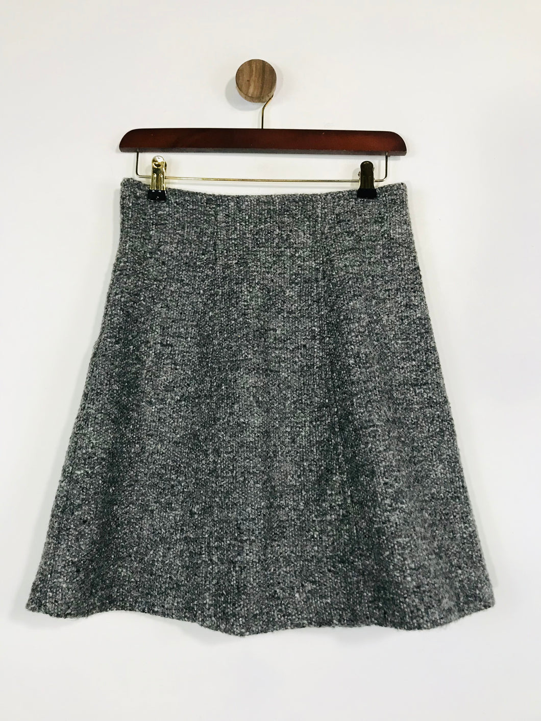United Colors of Benetton Women's Wool Mini A-Line Skirt | EU42 UK14 | Grey
